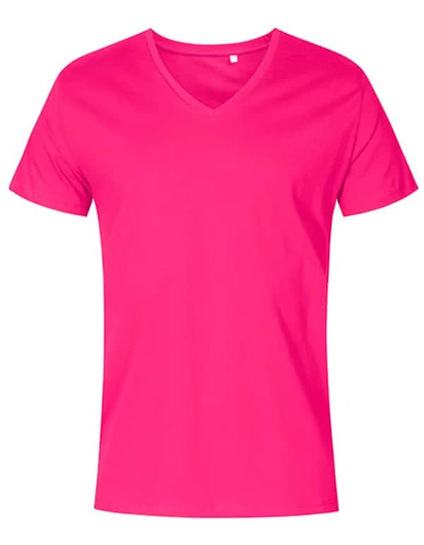 Men´s V-Neck T-Shirt - Bright Rose