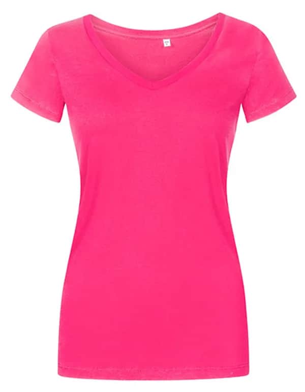 Women´s V-Neck T-Shirt - Bright Rose