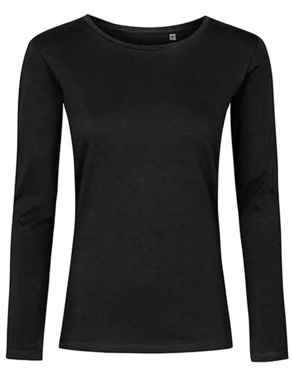Women´s Roundneck T-Shirt Long Sleeve - Black