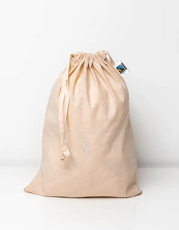 Small Fairtrade Cotton Stuff Bag - Natural