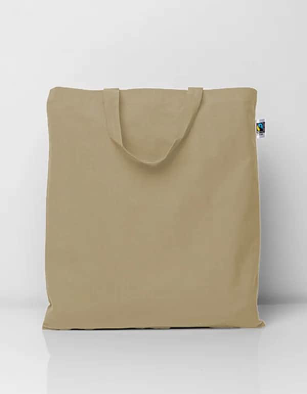 Fairtrade Cotton Bag Short Handles - Natural