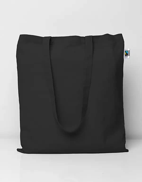 Fairtrade Cotton Bag Long Handles - Black