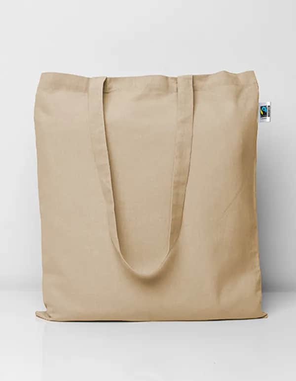 Fairtrade Cotton Bag Long Handles - Natural
