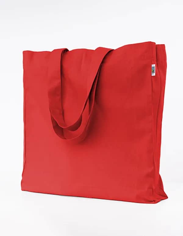 Fairtrade Cotton Oversized Bag - Red (ca. Pantone 200C)