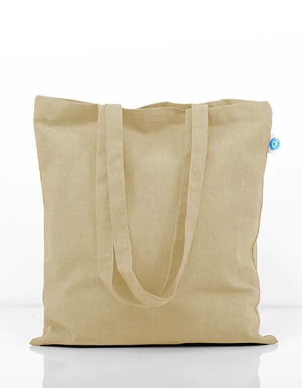 Recycled Cotton Bag Long Handles - Natural