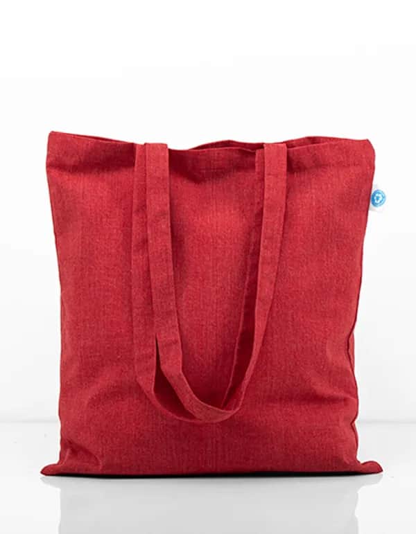 Recycled Cotton Bag Long Handles - Red (ca. Pantone 200C)