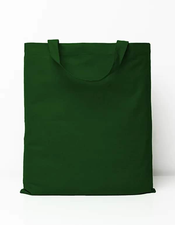 Cotton Bag Short Handles - Dark Green (ca. Pantone 348C)