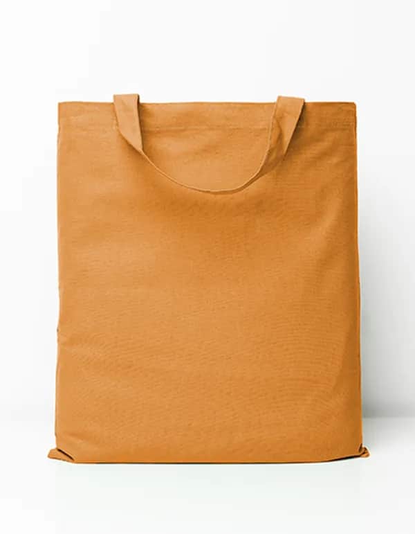 Cotton Bag Short Handles - Orange (ca. Pantone 1505C)