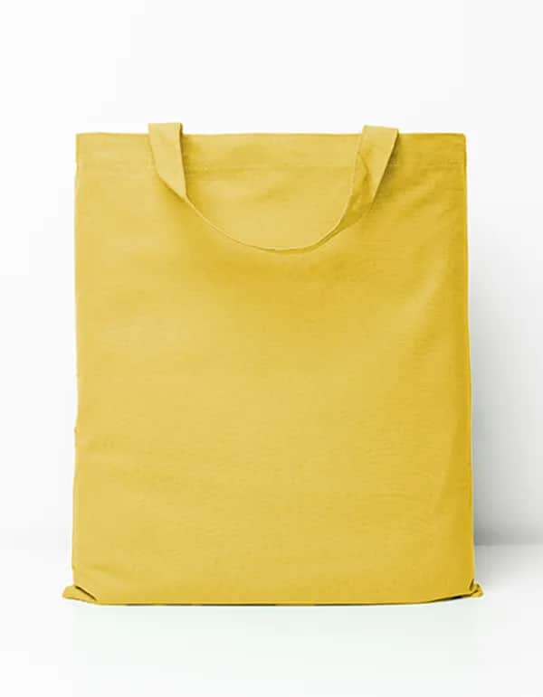 Cotton Bag Short Handles - Yellow (ca. Pantone 123C)