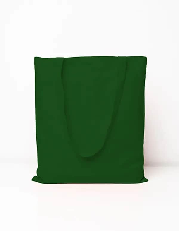 Cotton Bag Long Handles - Dark Green (ca. Pantone 348C)
