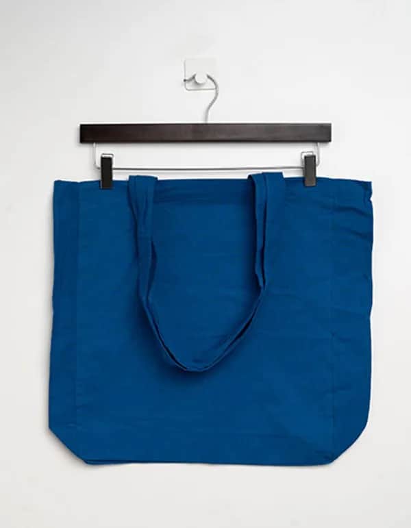 Cotton Bag Side Fold Long Handles - Royal (ca. Pantone 285C)