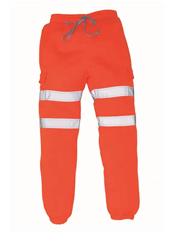 Hi-Vis Jogging Bottoms - Hi-Vis Orange