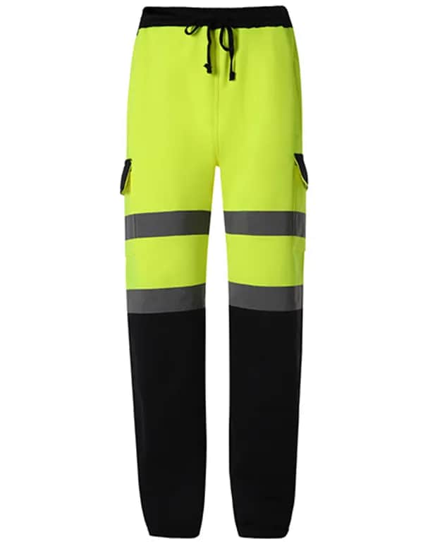 Hi-Vis Jogging Bottoms - Hi-Vis Yellow/Navy