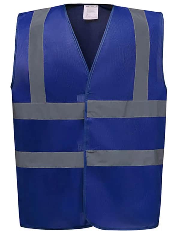 Hi-Vis 2 Bands & Braces Waistcoat - Royal Blue