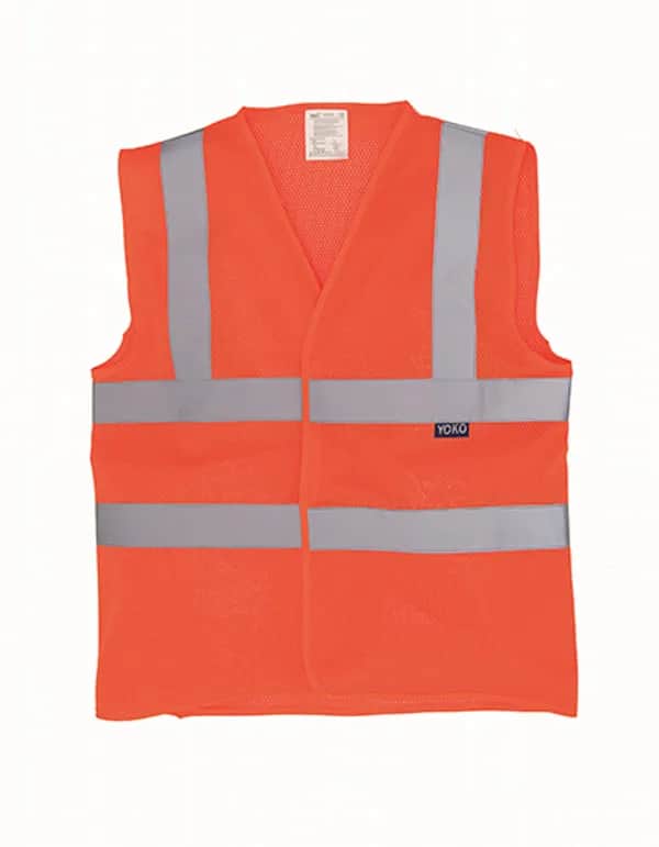 Hi-Vis Top Cool Recycled Open Mesh Waistcoat - Hi-Vis Orange
