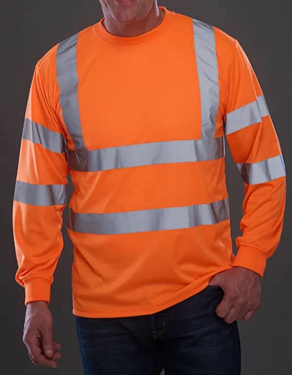 Hi-Vis Long Sleeve T-Shirt - Hi-Vis Orange