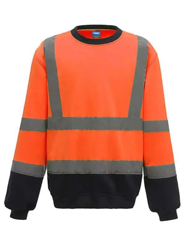 Hi-Vis Sweatshirt - Hi-Vis Orange/Navy