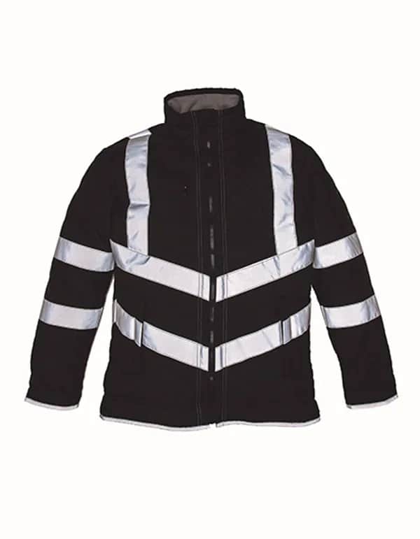 Hi-Vis Kensington Jacket With Fleece Lining - Black