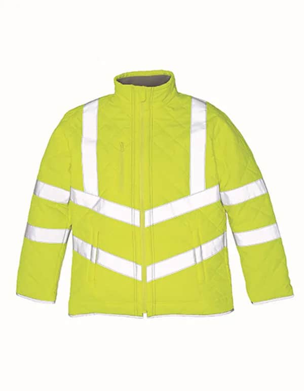Hi-Vis Kensington Jacket With Fleece Lining - Hi-Vis Yellow