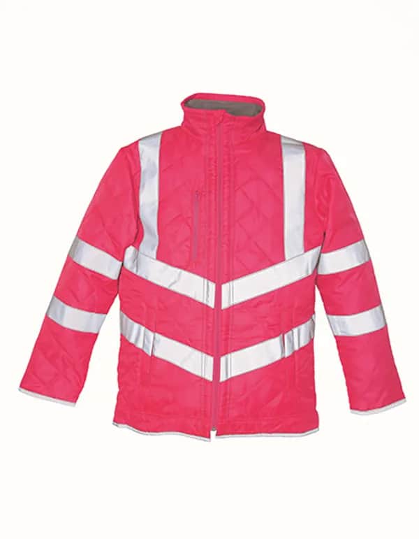 Hi-Vis Kensington Jacket With Fleece Lining - Pink