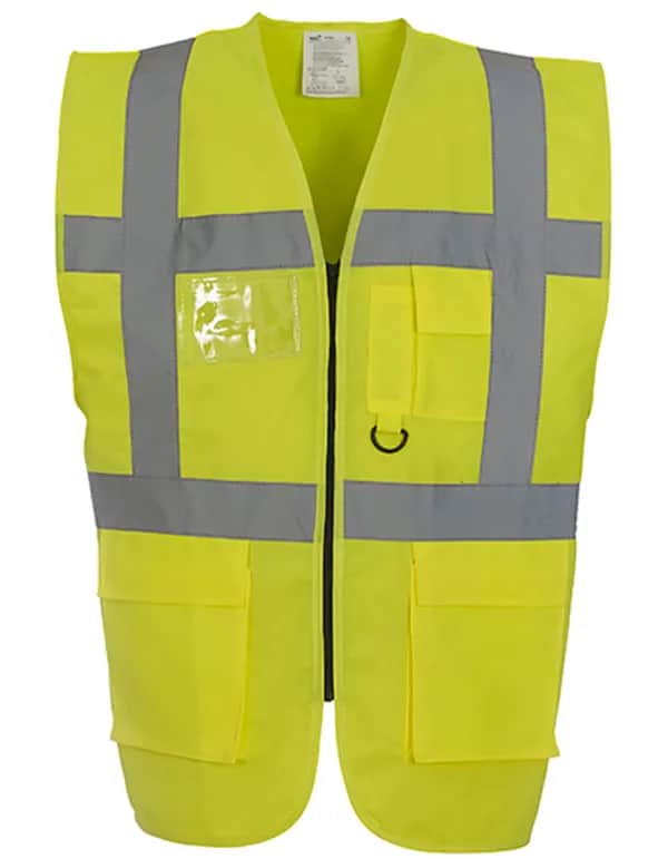 Multi-Functional Executive Waistcoat - Hi-Vis Yellow