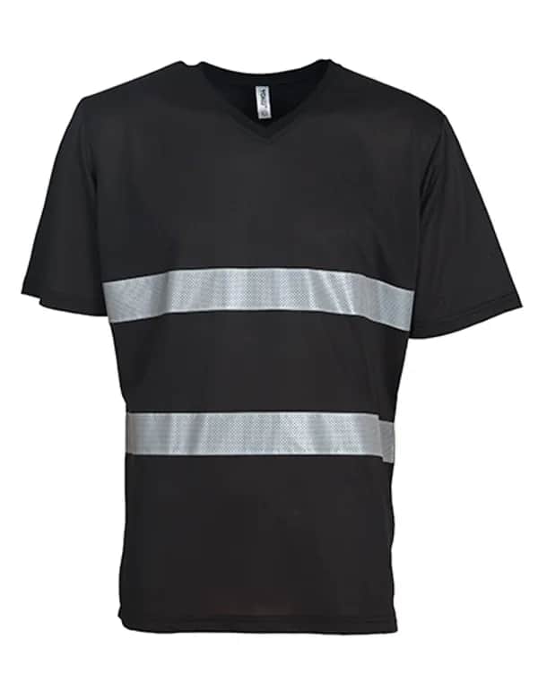 Hi-Vis Top Cool Super Light V-Neck T-Shirt - Black