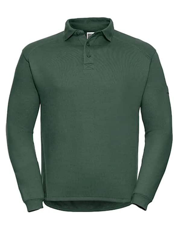 Heavy Duty Workwear Collar Sweatshirt - Bottle Green