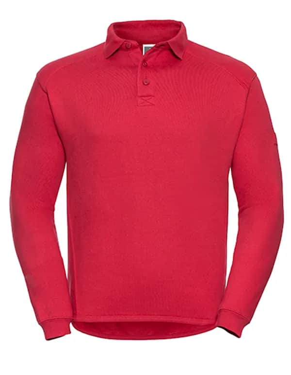 Heavy Duty Workwear Collar Sweatshirt - Classic Red
