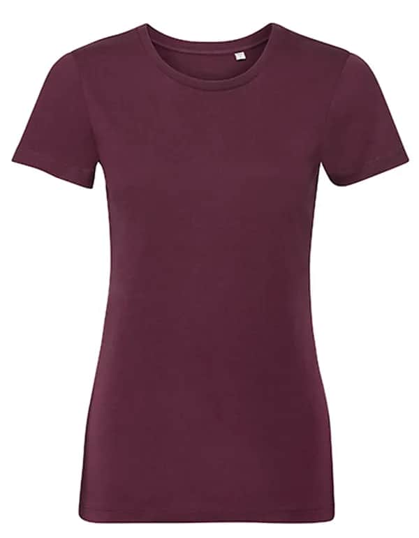 Ladies`Pure Organic T - Burgundy