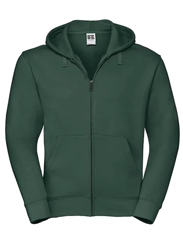 Mens Authentic Zipped Hood Jacket - Bottle Green