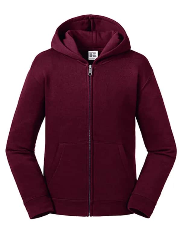 Kids Authentic Zipped Hood Jacket - Burgundy