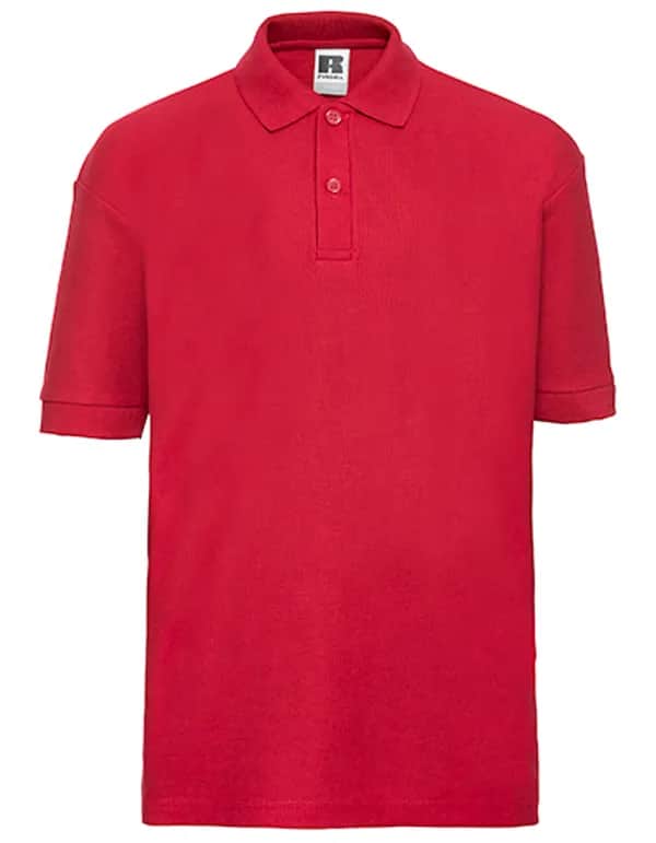 Kids Classic Polycotton Polo - Bright Red