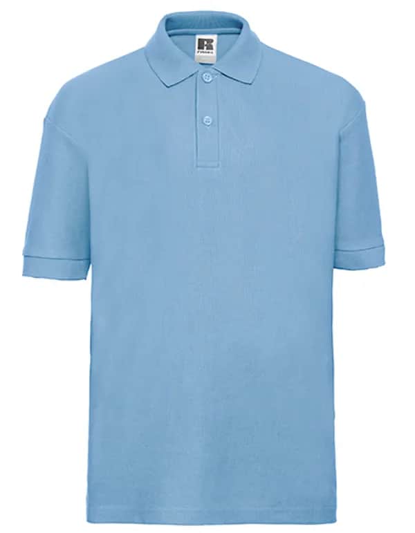 Kids Classic Polycotton Polo - Sky