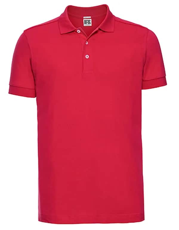 Mens Fitted Stretch Polo - Classic Red