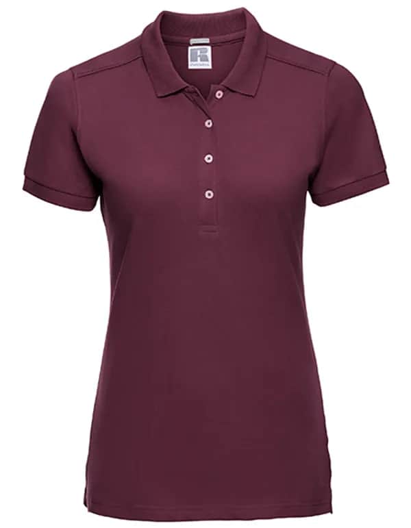 Ladies Fitted Stretch Polo - Burgundy