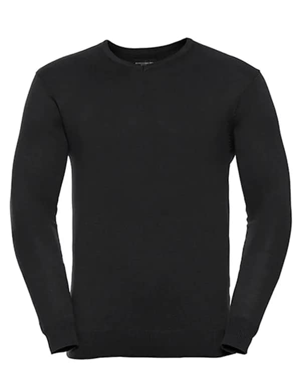 Men´s V-Neck Knitted Pullover - Black