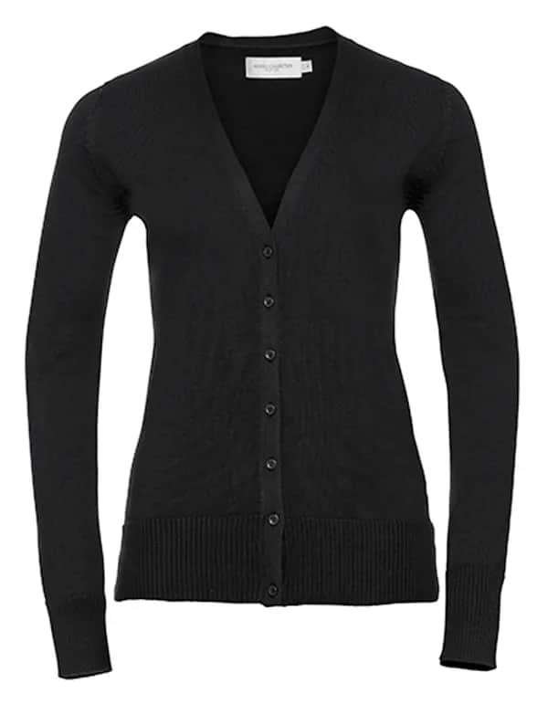 Ladies´ V-Neck Knitted Cardigan - Black
