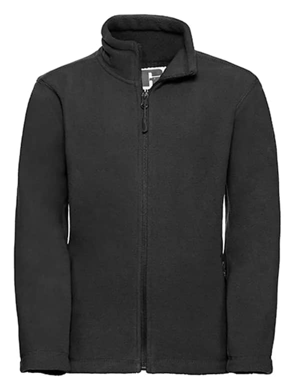 Kids Full Zip Outdoor Fleece - Black