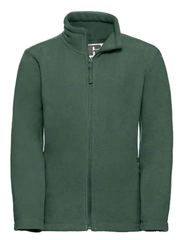 Kids Full Zip Outdoor Fleece - Bottle Green