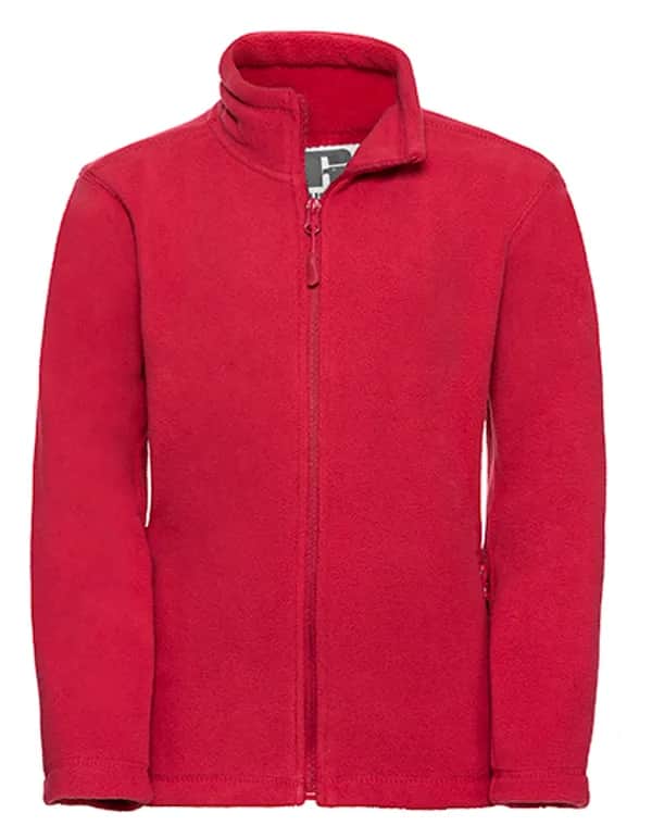 Kids Full Zip Outdoor Fleece - Classic Red