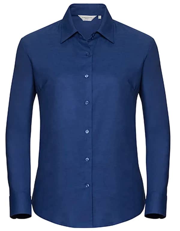 Ladies Long Sleeve Tailored Oxford Shirt - Bright Royal