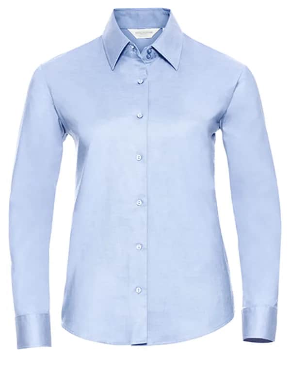 Ladies Long Sleeve Tailored Oxford Shirt - Oxford Blue