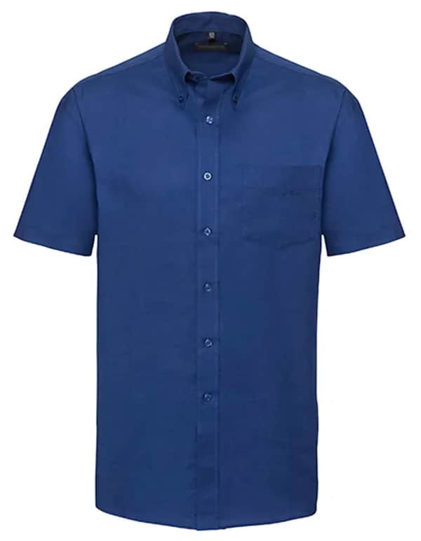 Mens Short Sleeve Classic Oxford Shirt - Bright Royal