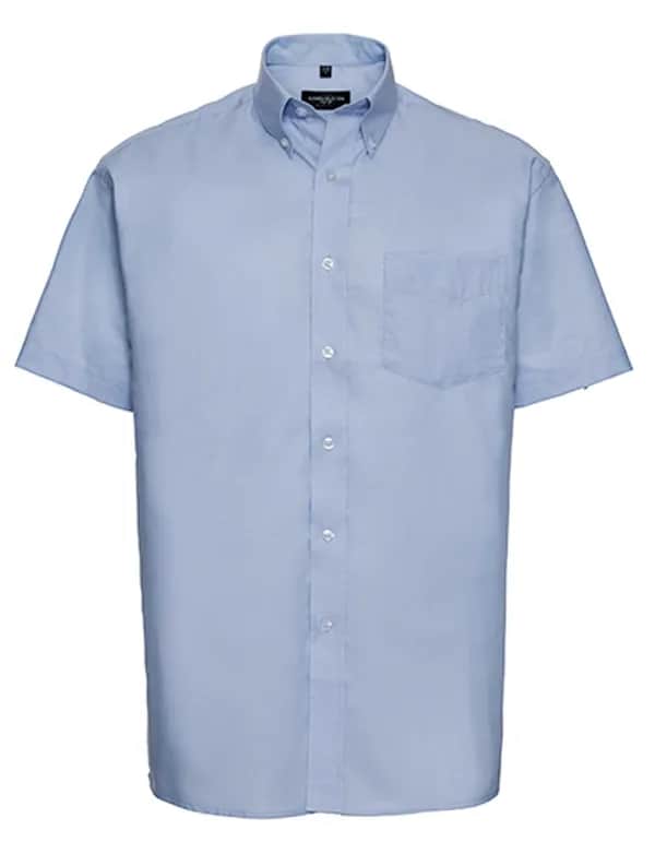 Mens Short Sleeve Classic Oxford Shirt - Oxford Blue