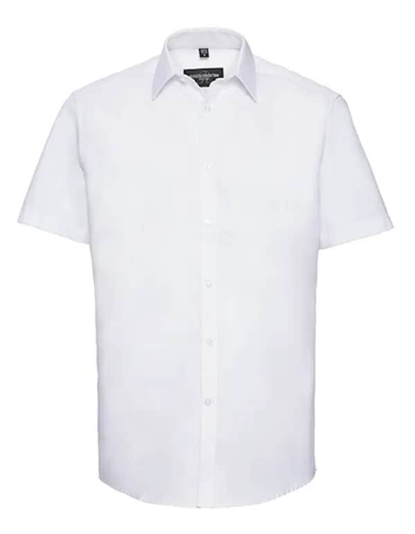 Men´s Long Sleeve Tailored Herringbone Shirt - White