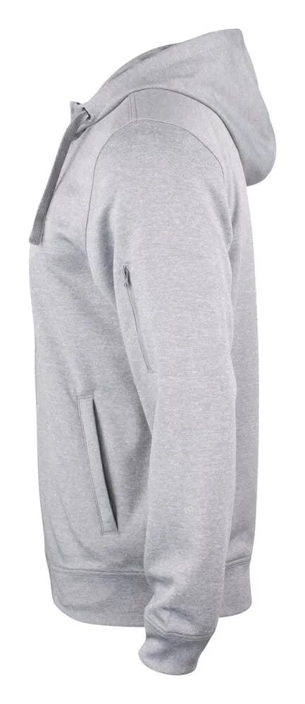 Basic Active Hoody Full Zip - Grey Melange