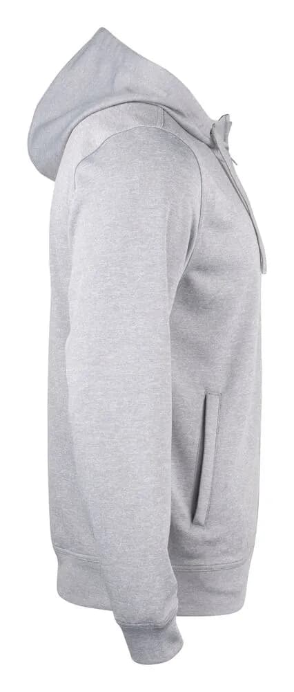 Basic Active Hoody Full Zip - Grey Melange