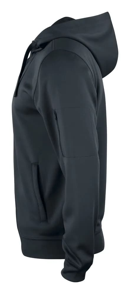 Basic Active Hoody Full Zip - Black