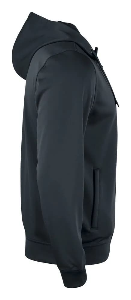 Basic Active Hoody Full Zip - Black