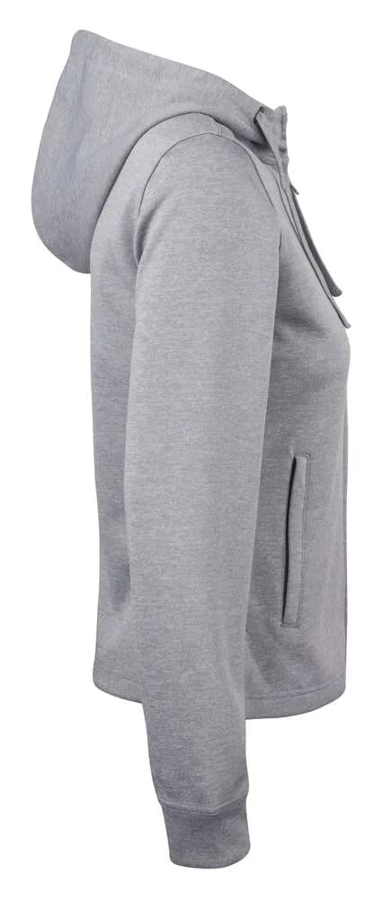 Basic Active Hoody Full Zip Women - Grey Melange